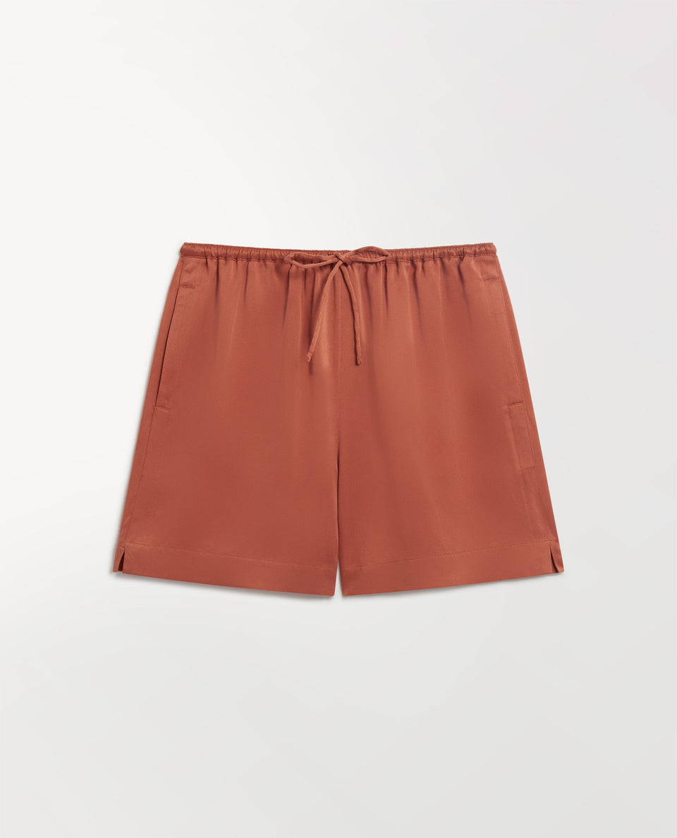 Women's Easy-Silk Relaxed Shorts - Rust
