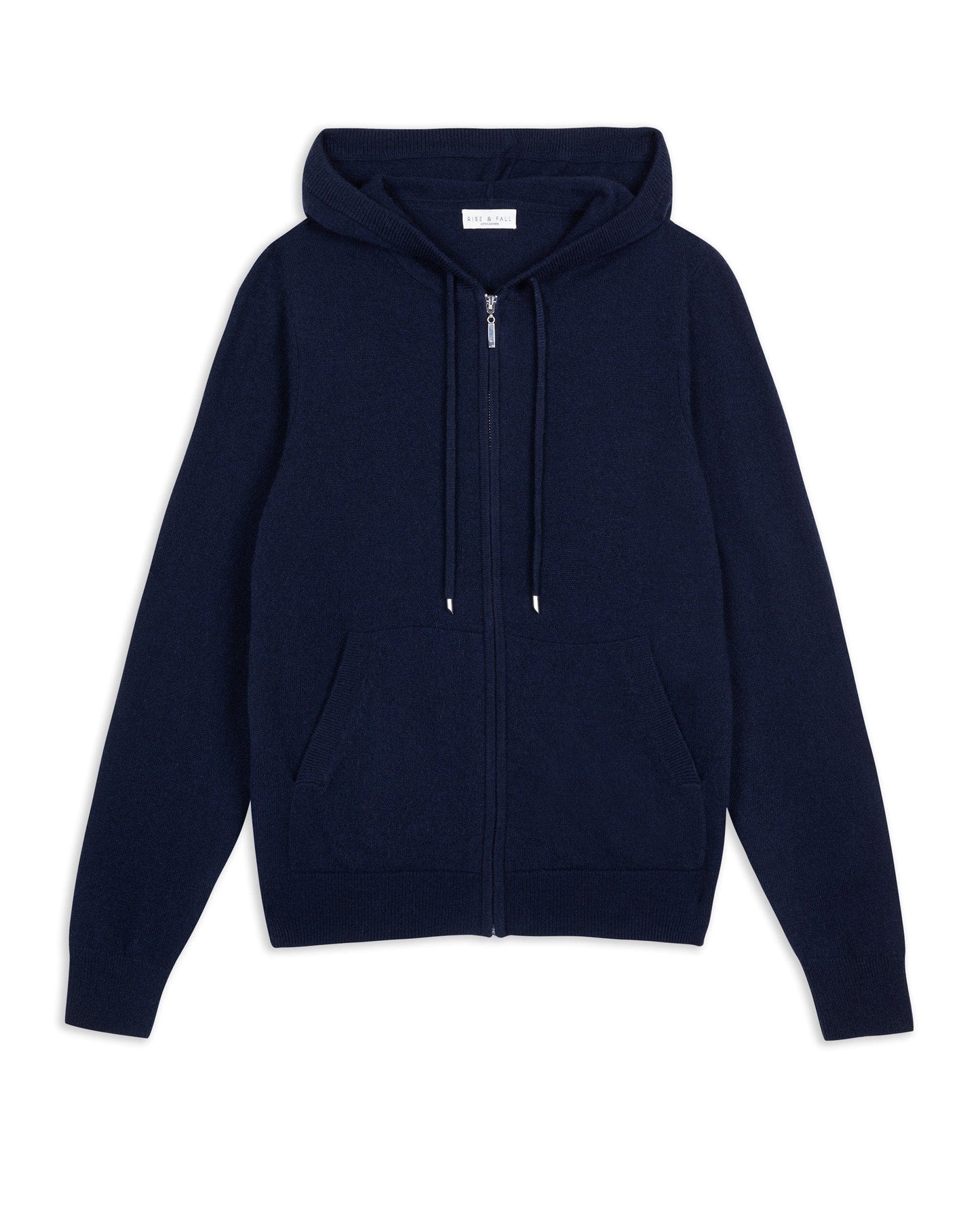 Women's Finest Cashmere Full Zip Hoodie - Navy