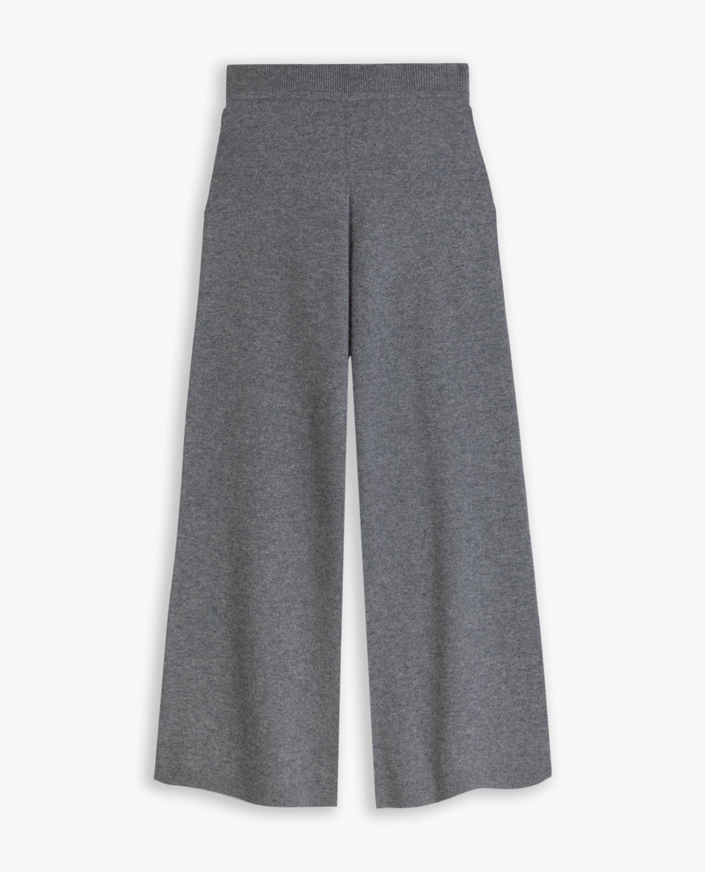 Women's Finest Cashmere Wide-Leg Trousers - Medium Grey