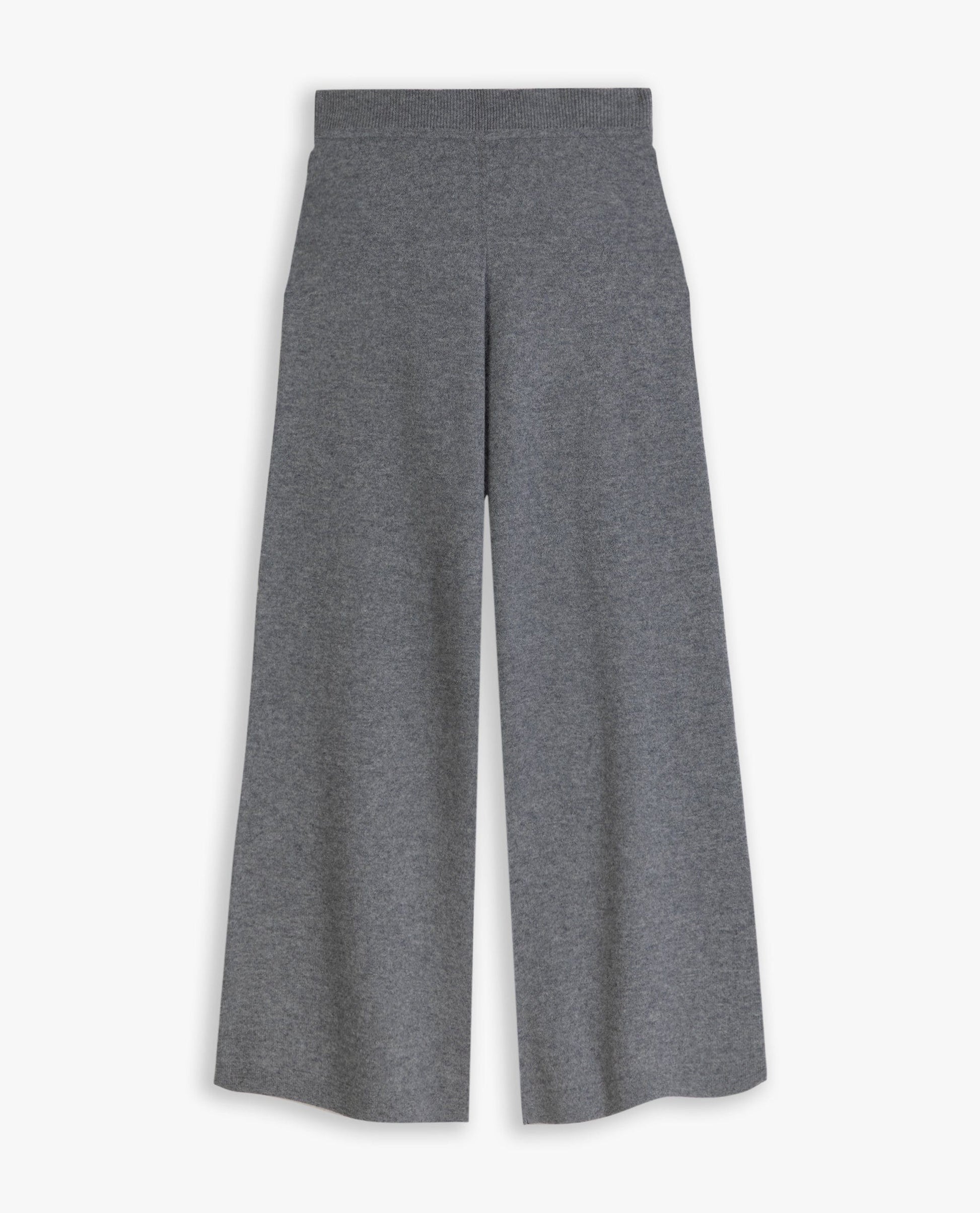 Women's Finest Cashmere Wide-Leg Trousers - Medium Grey