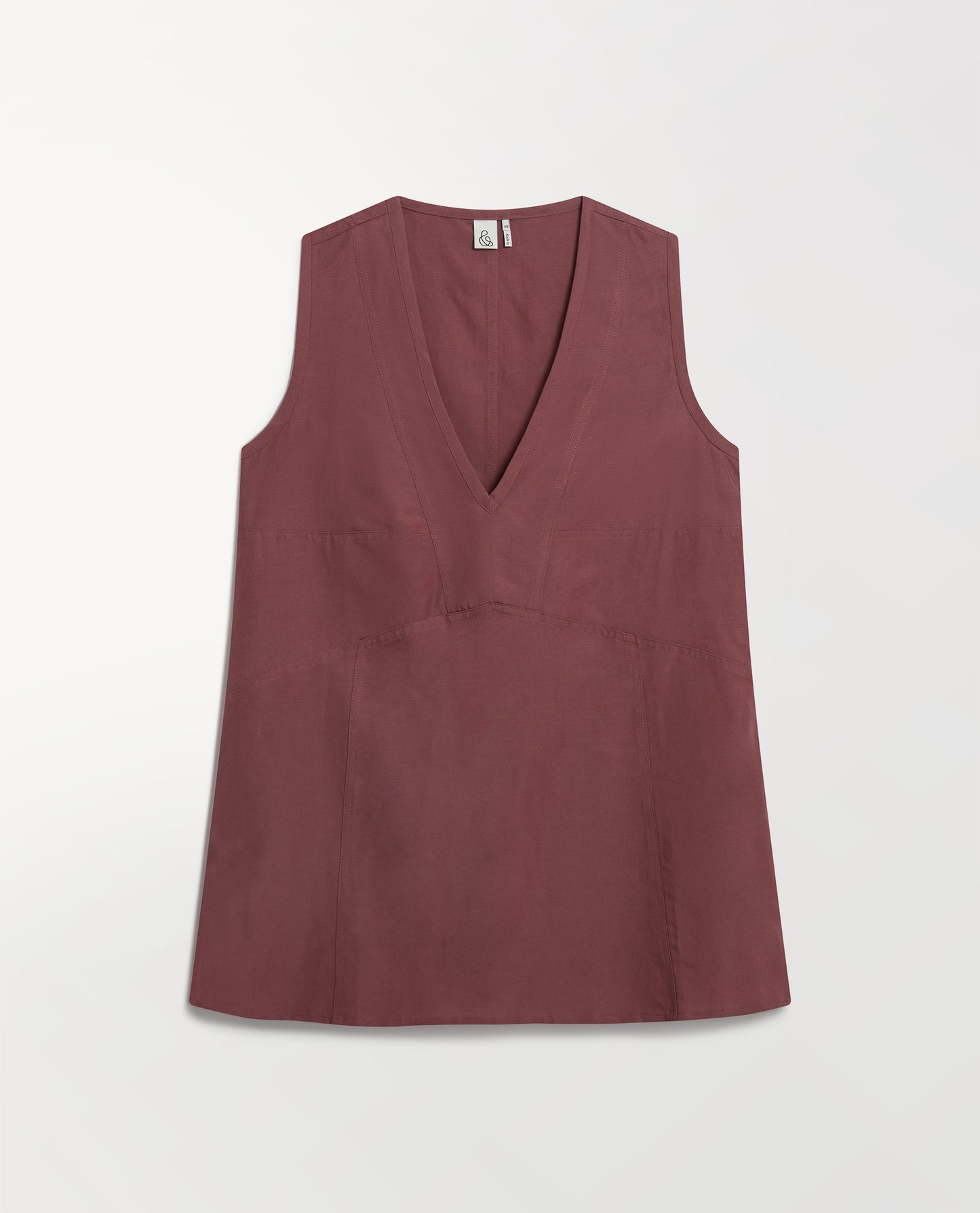 Women's Future-Linen V Neck Tunic Top - Smoky Lilac