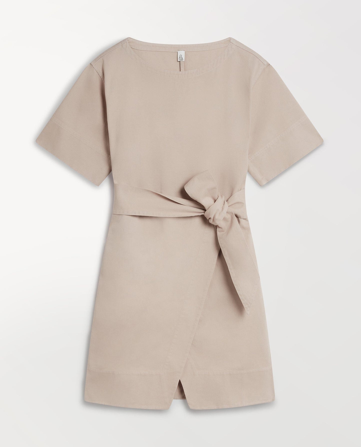 Women's Organic Denim Belted Dress - Ash