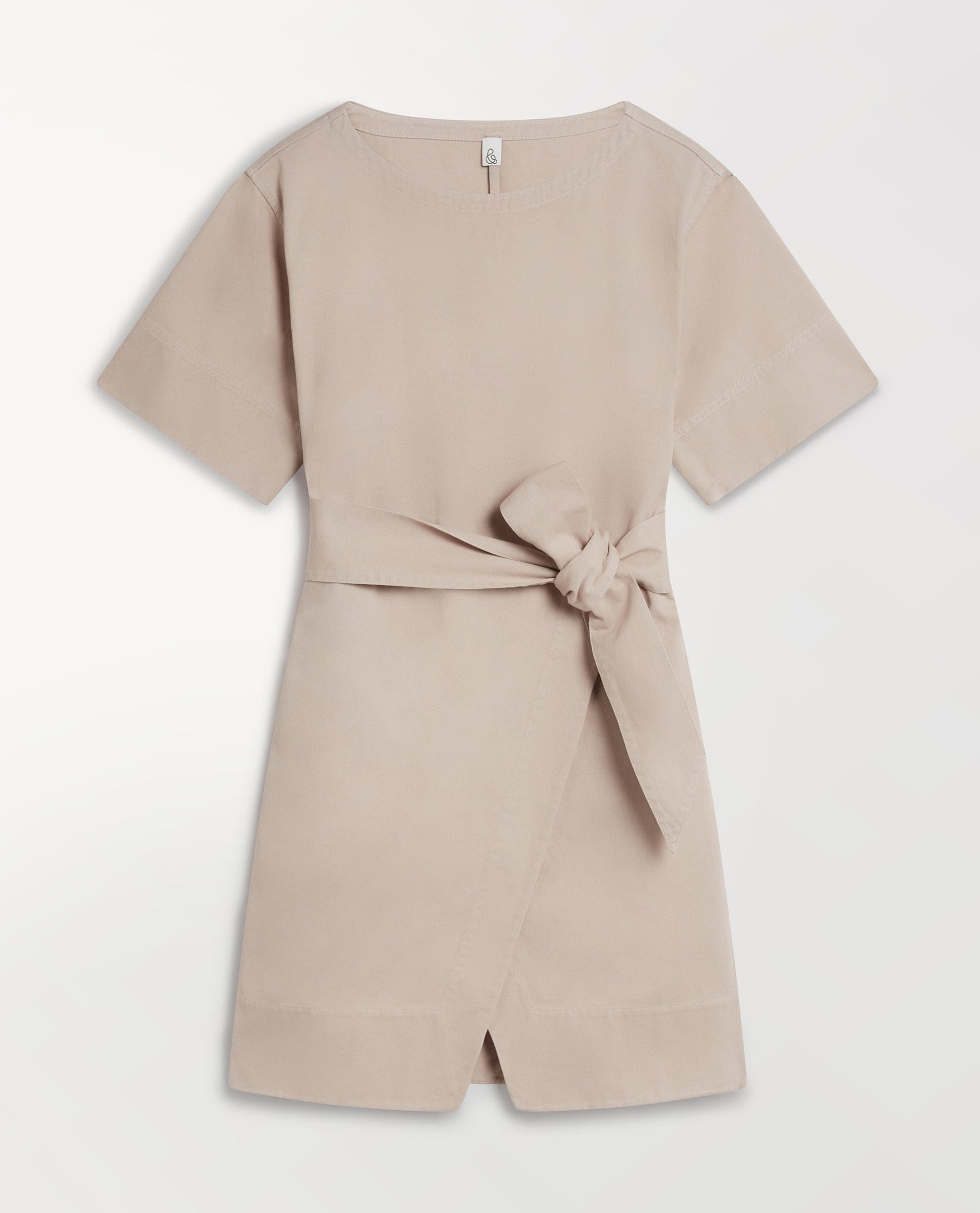 Women's Organic Denim Belted Dress - Ash