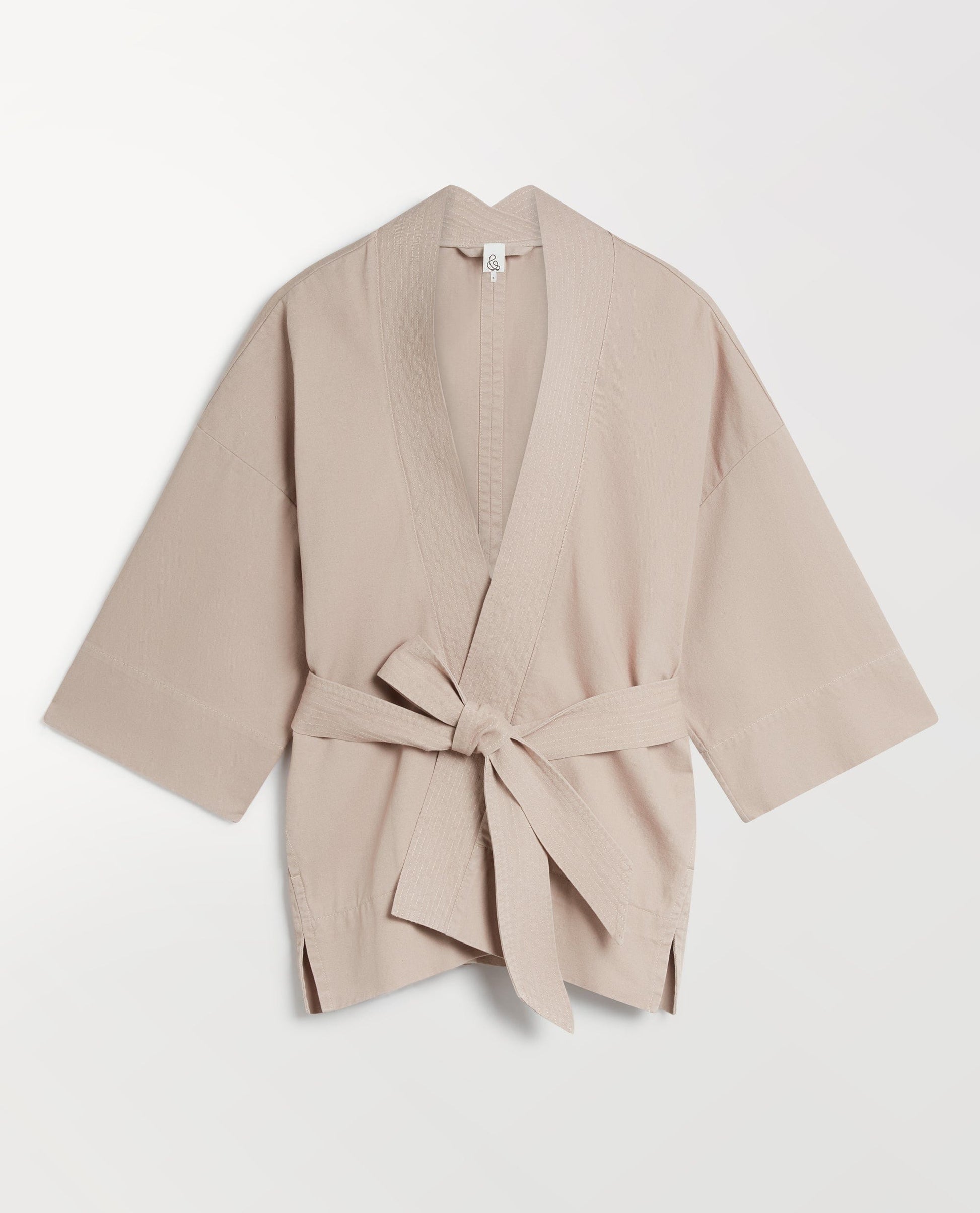 Women's Organic Denim Belted Jacket - Ash