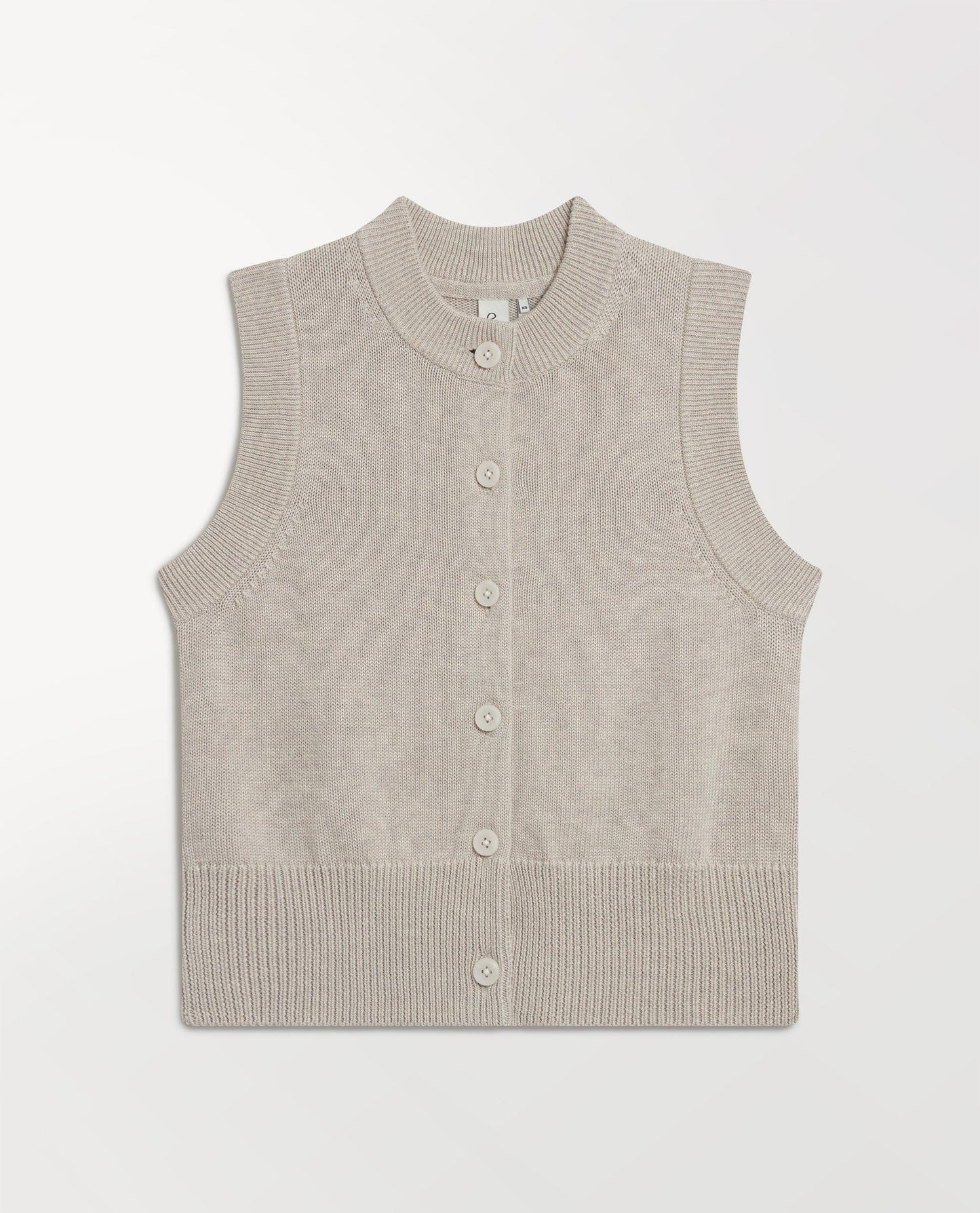Women's Silk-Cotton Button Vest - Drift