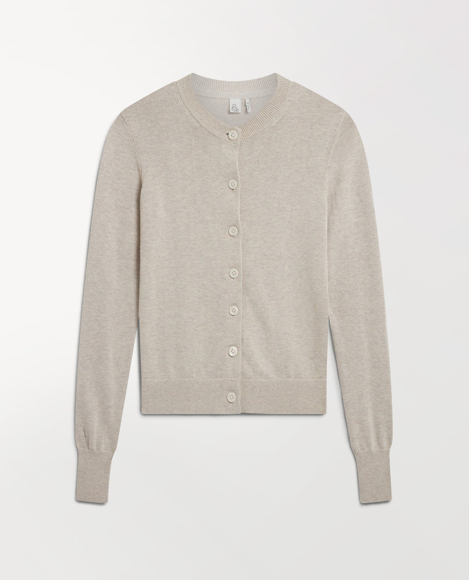 Women's Silk-Cotton Cardigan - Drift