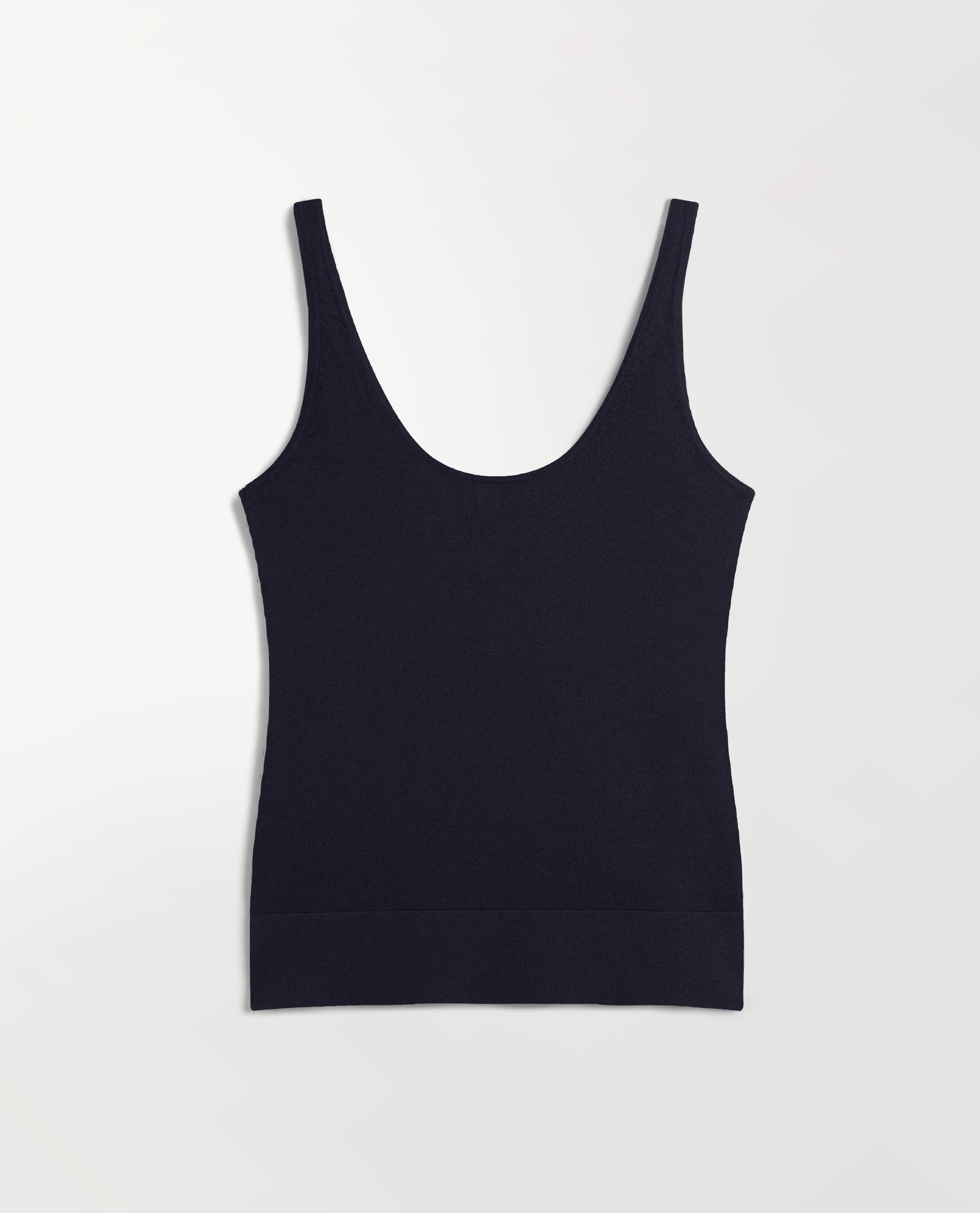 Women's Silk-Cotton Vest - Navy