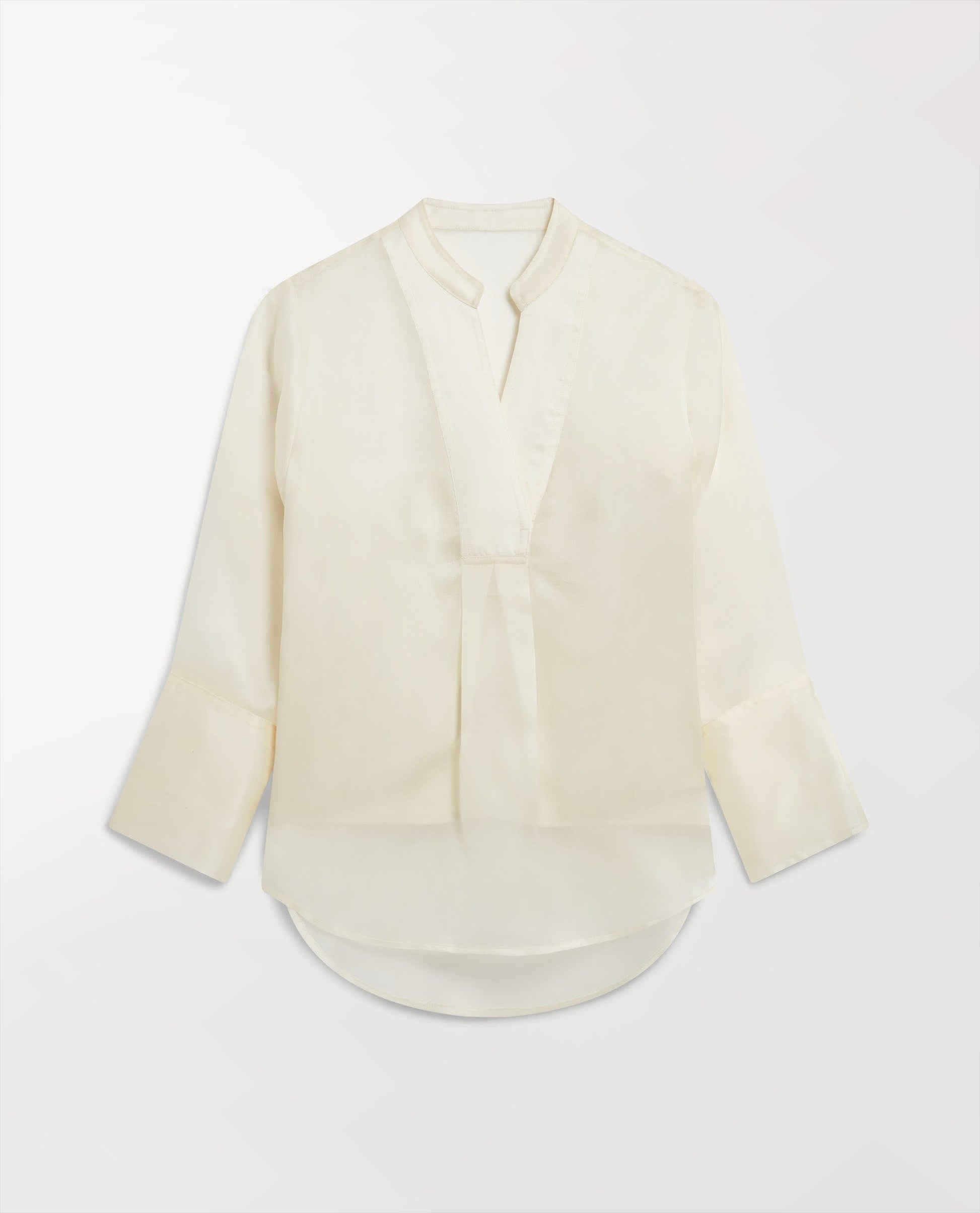 Women's Silk Organza Tunic Blouse - Shell